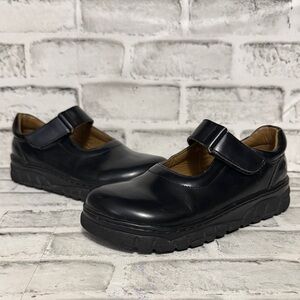 Footprints by Birkenstock Mary Janes Black Velcro Strap Shoes Girl’s Size 33